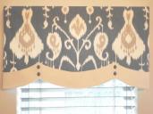 Valance with Accent Band & Buttons